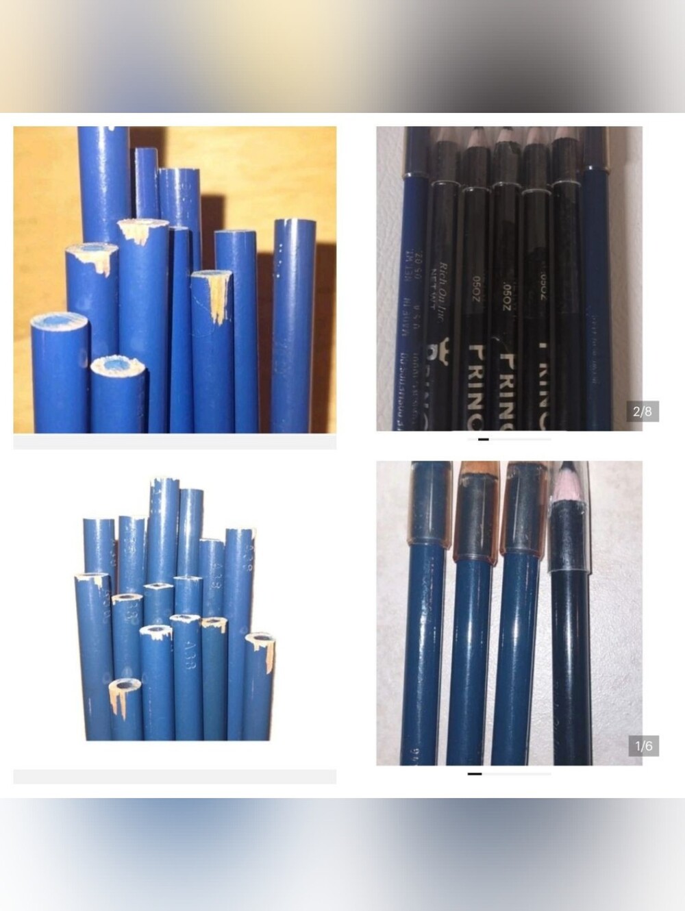 37pc- Apple NY Navy &Blue Eyeliner 6-7" Rough-cut Unused
